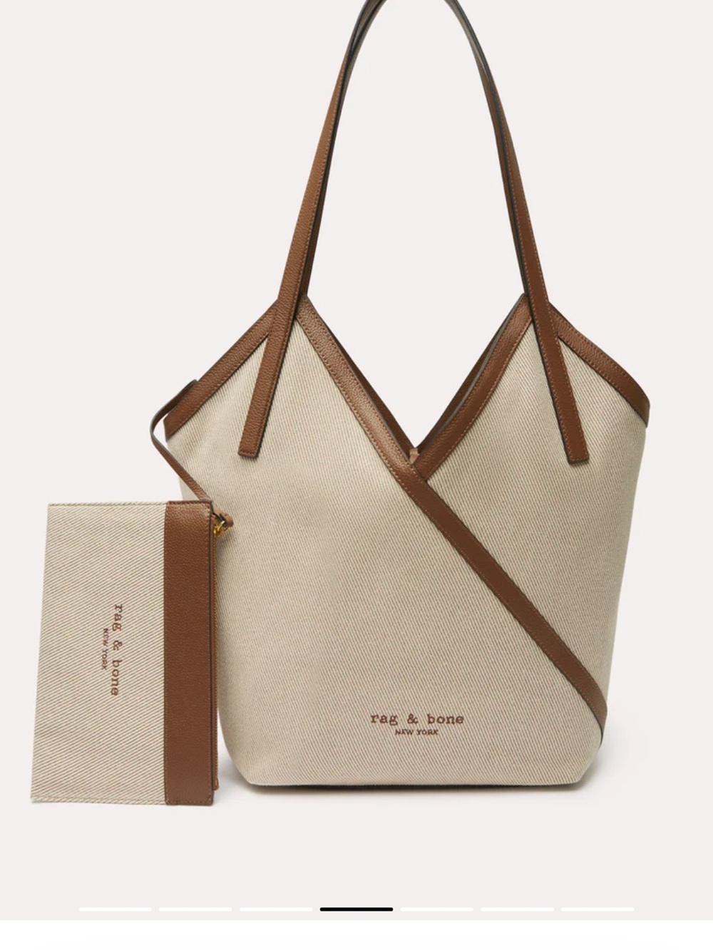 Rag & Bone small Alix canvas tote with removable pouch